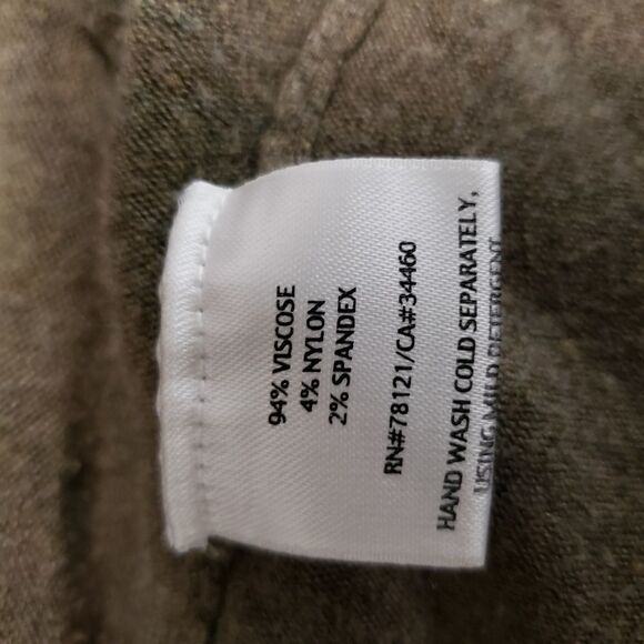 Eileen Fisher green open front hooded cardigan - Picture 4 of 8